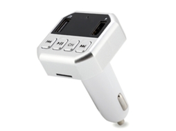 Transmissor Fm Bluetooth Carro com Carregador Usb Reprodutor Mp3 Handsfree