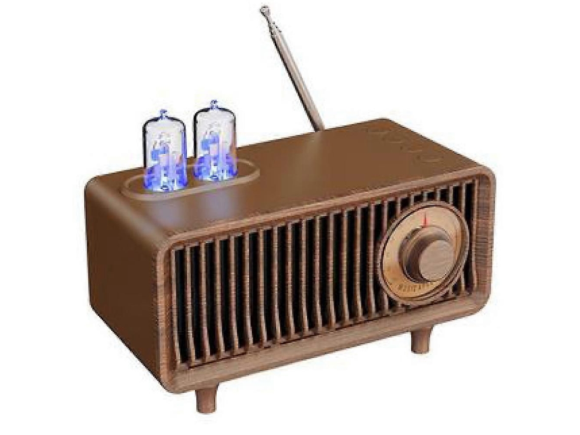 Rádio Retrô com Bluetooth, Fm, Am, Sw, de Cozinha a Bateria, Portátil Nostálgico, Bate Ria Madeira Bluetoot GOKOCO