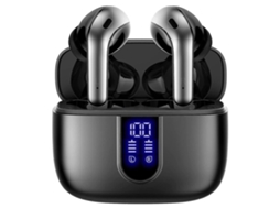 Fones De Ouvido Bluetooth Sem Fio Com Tela Led, 60 Horas De Reprodução, Fones De Ouvido Intra Auriculares Com Microfone Para Tv Ly Ebike
