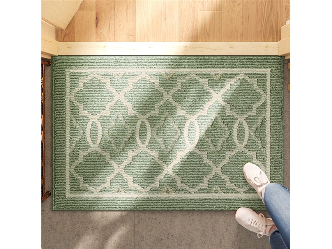 Tapete De Porta Antiderrapante,lavável À Máquina,resistente À Sujidade,tapete De Entrada Baixo Para Porta Da Frente Ou Traseira,verde (60x90 Cm)