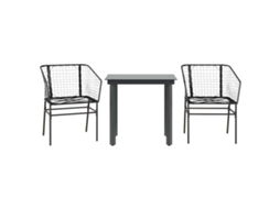 Garden Dining Set, Garden Dining Sets Vidaxl Preto Vime (80 X 80 X 74 Cm)
