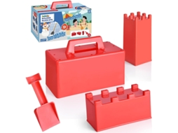Conjunto Castelo De Areia E Neve 4 Em 1 - Para Verão Inverno Com Moldes Pá Brinquedo Praia -aquaforge