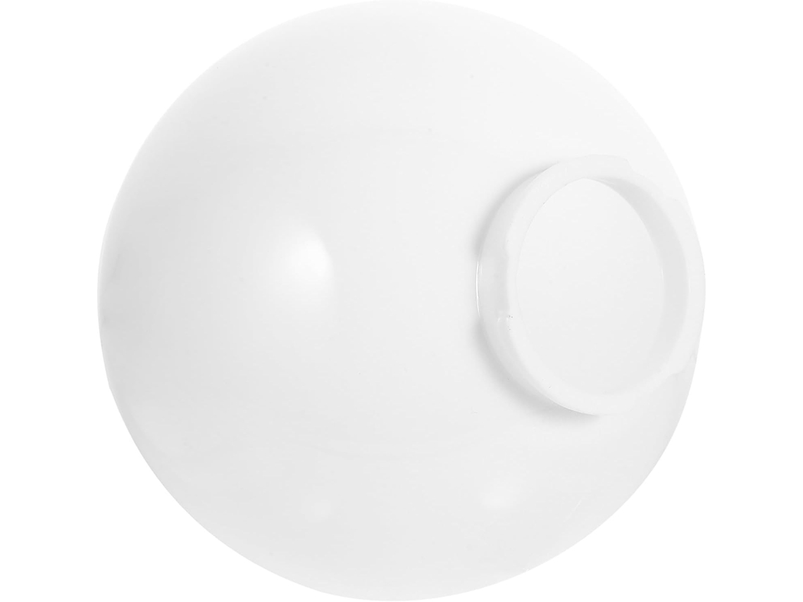 Globo Esférico De Acrílico Branco Leitoso De 25 Cm Para Luminária Externa, Com Suporte De Fixação Incluso.
