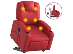 Stand Up Massage Recliner Chair, Stand Up Massage Recliner Chairs Vidaxl Vermelho Couro Artificial