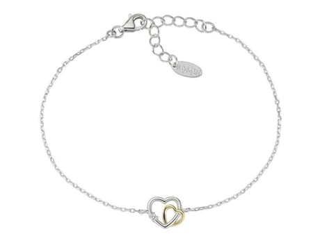 Pulseira Em Prata 925 Amen Coleção Dia Dos Namorados 2024 Zircões Brancos Ródio/ouro