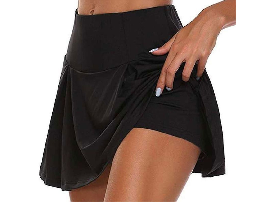 Falda Deportiva Fasst para Mulher com Shorts Plissados de Poliéster | S/MARCA