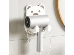 Suporte De Parede Para Secador Cabelo Loficorner Em Formato Urso Fofo, Organizador Multifuncional, Autoadesivo Banheiro, Penteadeira E Armár