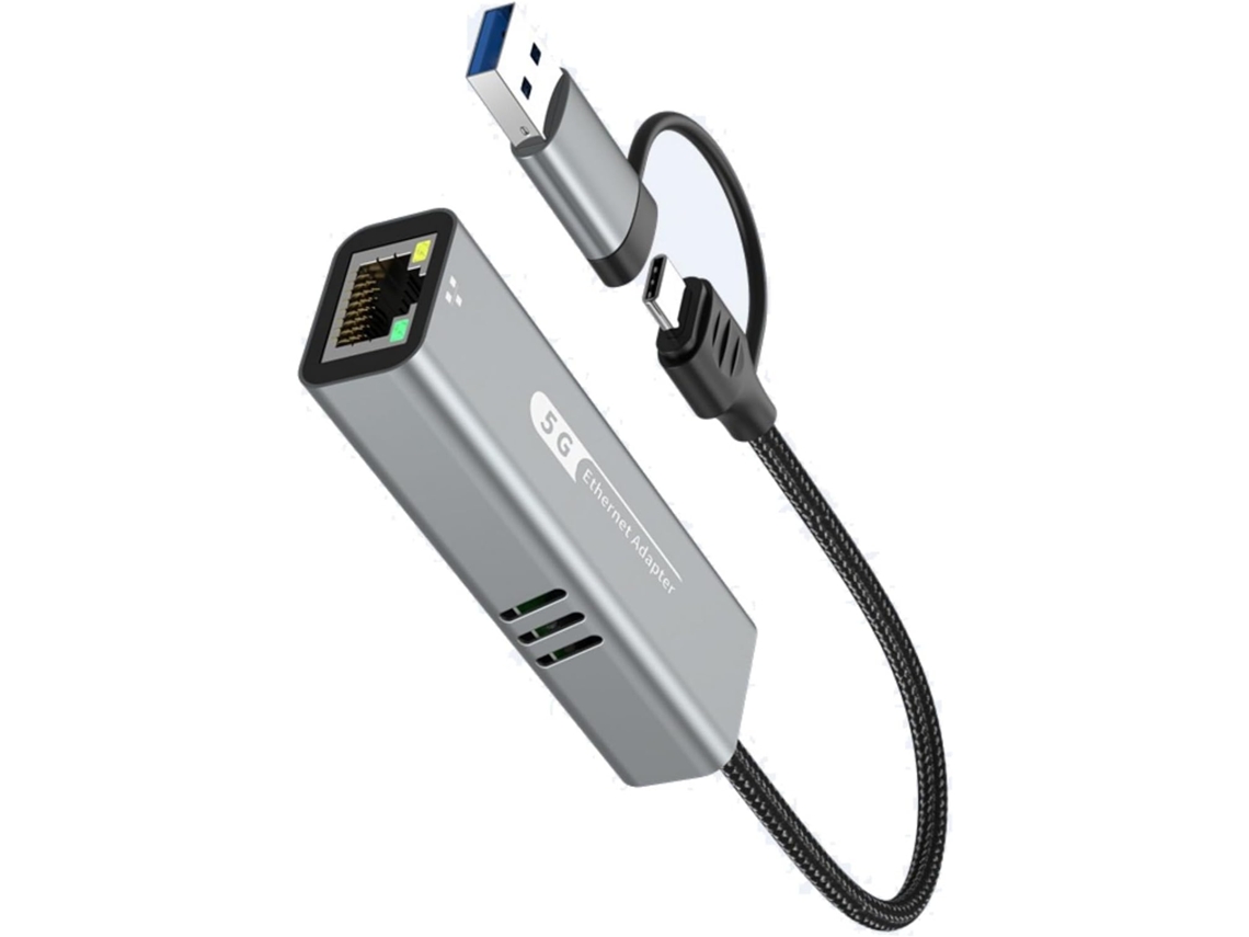 Adaptador De Rede Gigabit Usb 5 Ghz, 3.0 Tipo-c, Compatível Com Pc E
