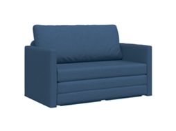 Conjunto 1 Sofá-cama Vidaxl Azul Tecido (124 X 71 X 78 Cm)