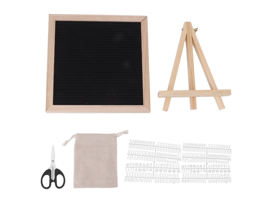 Ronjoe-quadro De Letras De Feltro Mudaável Com 340 Letras E Suporte De Madeira