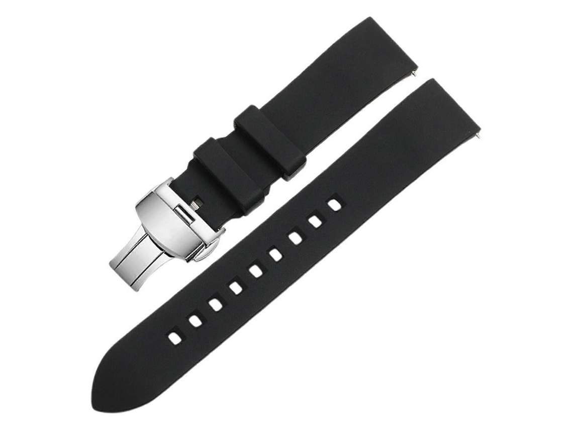Pulseira De Silicone De Reposição Com Fecho Borboleta, Acessórios Para Relógios Clássicos De 19 Mm Olysi Shop