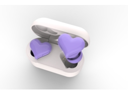 Novo Fone Heartbuds Coração Fone Sem Fio Fofo Para Mulheres, Roxo Sfushos