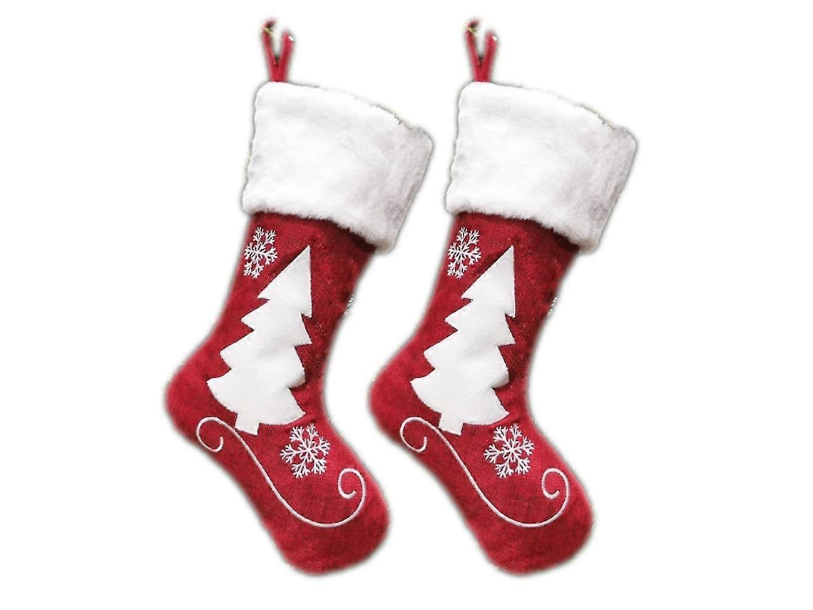 Conjunto De 2 Estolas De Natal, Estolas De Pelúcia Com Punho, Para Decoração De Festas De Natal Em Família. Hengjian