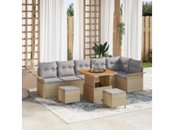 Vidaxl Conjunto De Sofá De Jardim 9 Unid. 8-número De Lugares