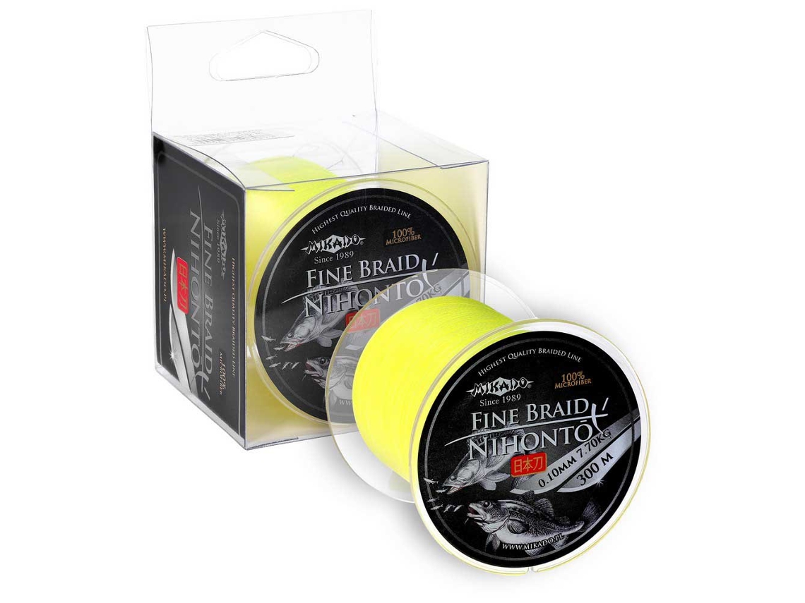 Linha Trançada Nihonto Fine 300 M Amarelo 0.450 Mmmikado