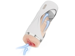 Copo Masturbador Masculino Automático Com 3 Velocidades E 7 Modos De Vibração Poderosos, 5 Brinquedos De Sexo Oral Elétricos Com Sucção A Vácuo,branco