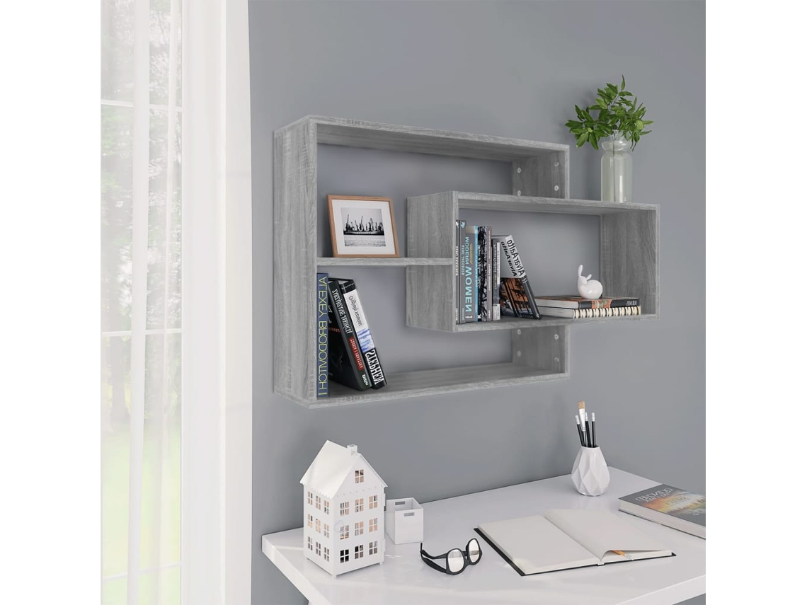 Vidaxl Estante 104x20x58,5 Cm Derivados De Madeira Cinzento Sonoma