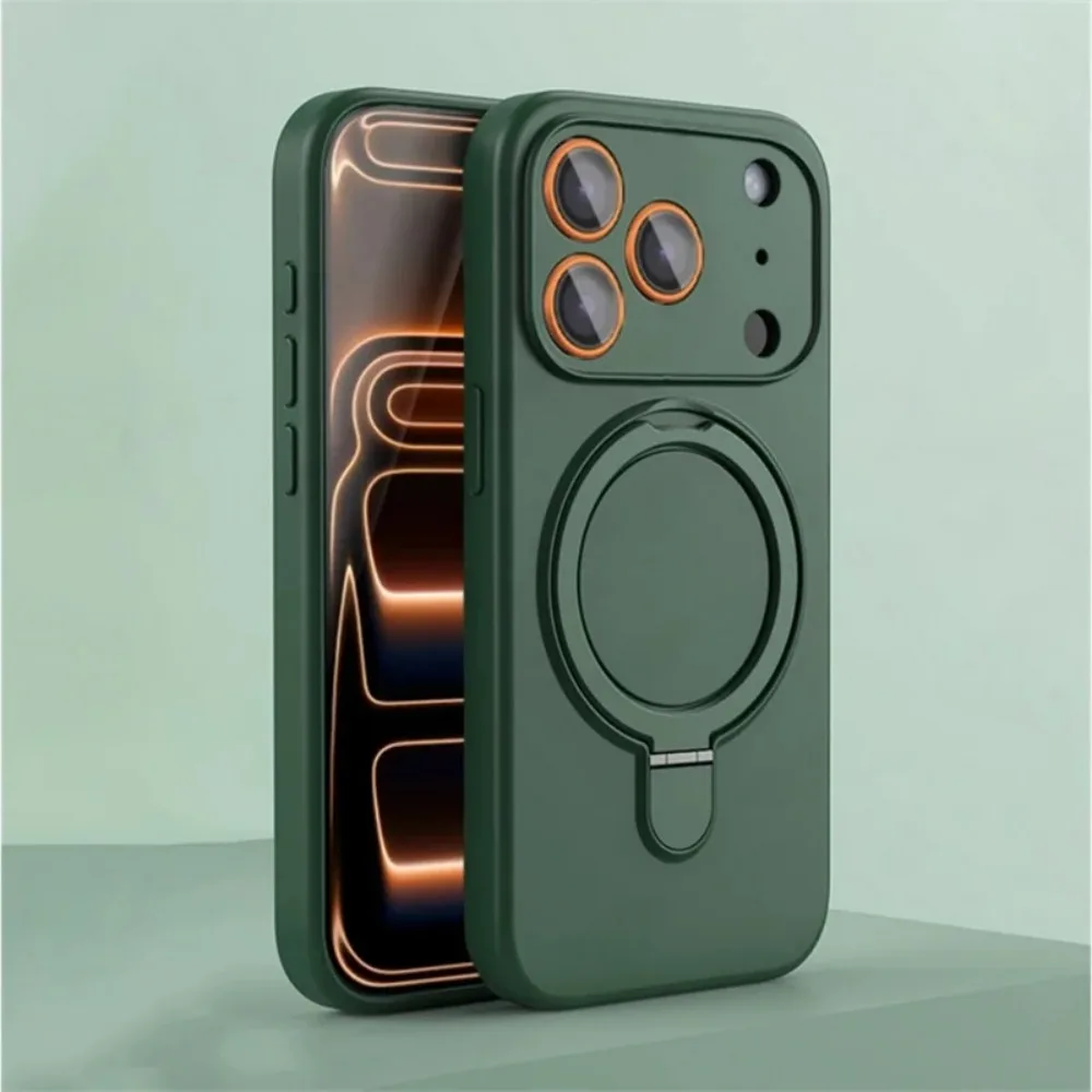 (verde, Iphone Air) Capa De Silicone Líquido Macio Com Suporte Magnético – À Prova De Quedas E Compatível Com Carregamento Sem Fio