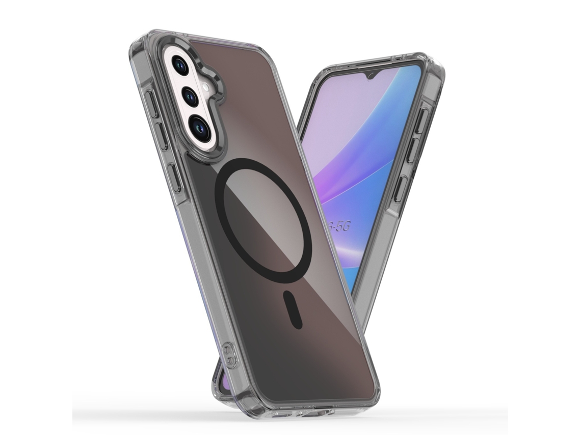 Capa Magnética Hexinyigjly Para Para Samsung A16, Translúcida Anti-amarelecimento Com Magsafe, Antichoque Preto