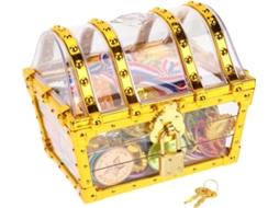 Baú do Tesouro para Meninos e Meninas, Conjunto de Brinquedos com Tema de Piratas CHABERLU