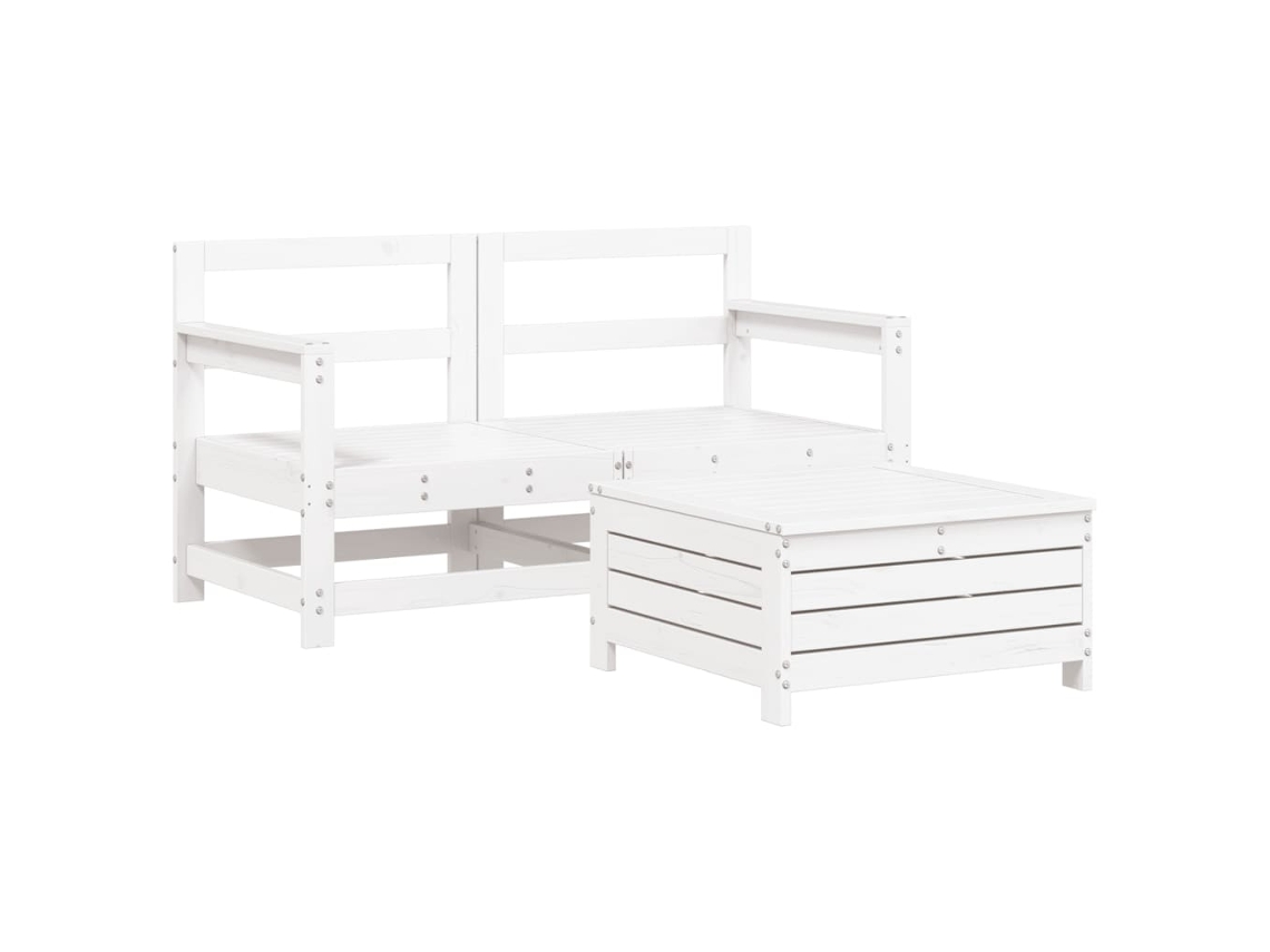 Garden Sofa Set, Garden Sofa Sets Vidaxl Branco Madeira De Pinho (n/a)