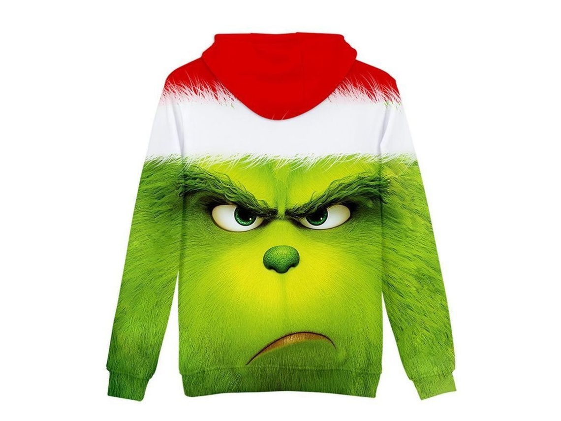 2026 sudadera Navideña Unisex com Estampado 3d Grinch Moda Hip Hop Outono Inverno Verão M