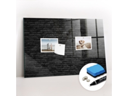 Quadro Magnético Decorativo Parede De Tijolos Escura Para A Sala De Estar Espelharte (60x40 Cm)