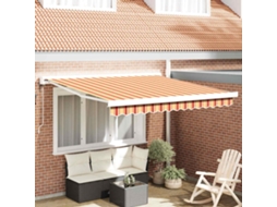 Vidaxl Toldo Retrátil Amarelo E Laranja 350 X 250 X 165 Cm