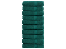 Vidaxl Toalhas De Banho Premium Solund 10pcs 100x150 Cm 600 Gsm Verde