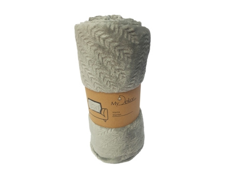 Manta Efeito Flanela My Dekor 220x240 Cm 200 G/m2 Cinza