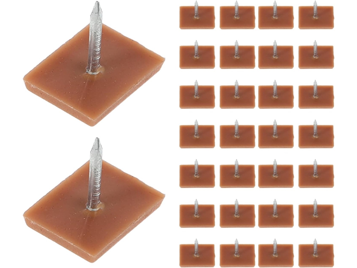 Nuobesty Protetores De Pés Móveis Antiderrapantes, Retangulares, De Plástico, Fixação Com Pregos, 30 Unidades,