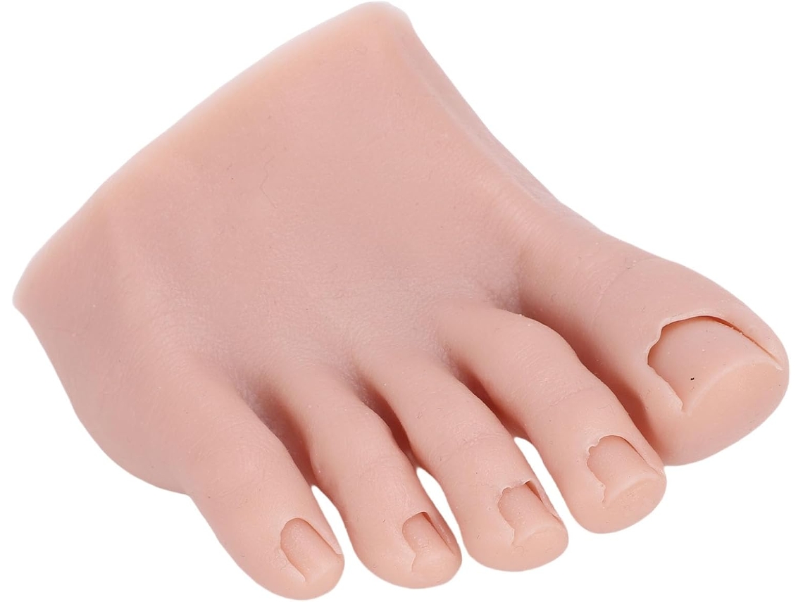 Modelo de pé SFUSHOS em silicone com dedos realistas para prática de pedicure