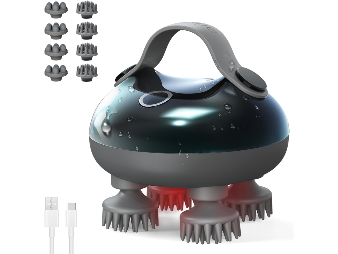 Massageador De Cabeça Elétrico Com 3 Modos Massagem