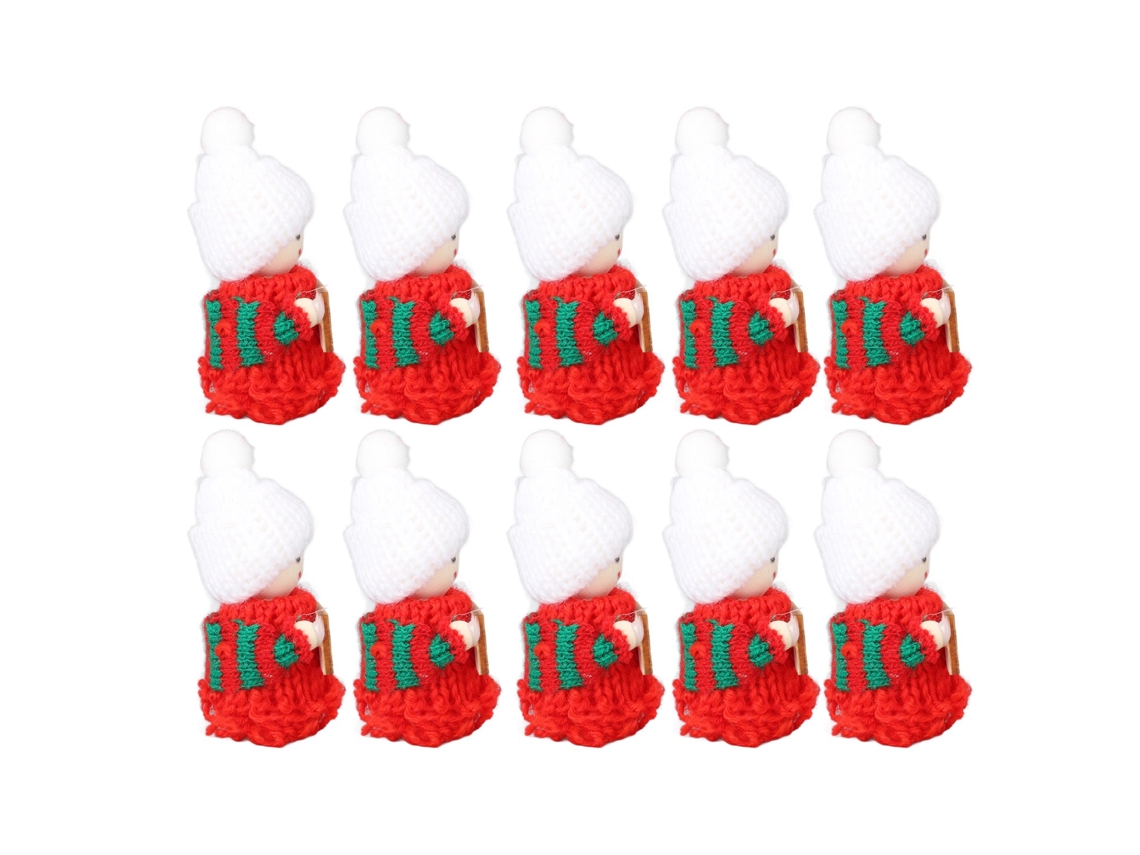 Primerox 10pcs Figuras Miniatura para Casinha de Bonecas Natal Decoração Acessórios