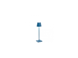 Candeeiro de Mesa Poldina Pro Micro Capri Led Azul Recarregável e Regulável ZAFFERANO