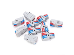 Conector De Condutor Eléctrico Laxiscreed 2 Em 4 Fora Com Orifícios De Fixação Para Instalação Segura