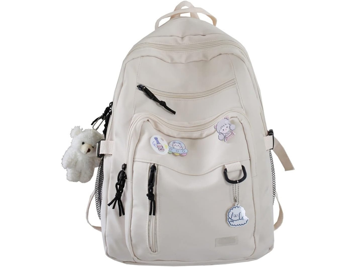 Elysve Mochila Infantil Escolar Branco 311943 Cm, 12,2 Polegadas, 7,5 Polegadas, Para Criança, Portátil