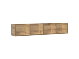 Wall Shelf, Wall Shelves Vidaxl Marrom Madeira Processada (n/a)