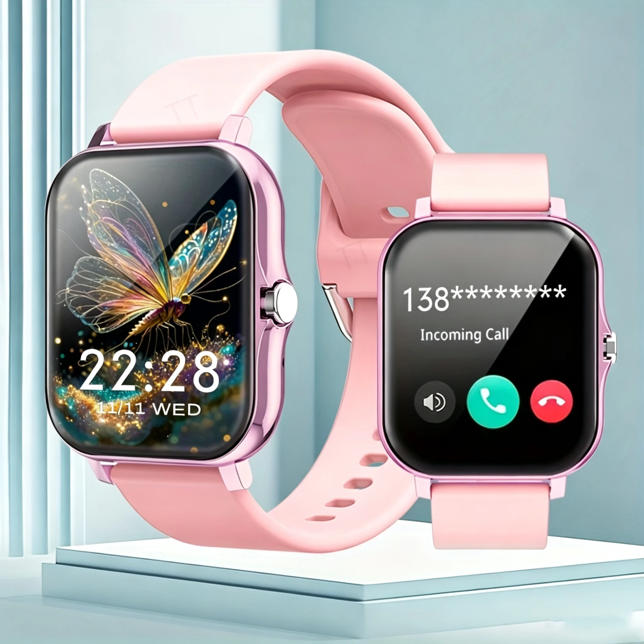 (rosa) Novo Smartwatch De 1,83 Polegadas, Compatível Com Chamadas Sem Fio