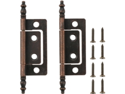 Dobradiças Giratórias Ocultas Para Portas, 2 Peças Com Parafusos, Dobradiça Decorativa Para Caixas De Madeira, Joias E