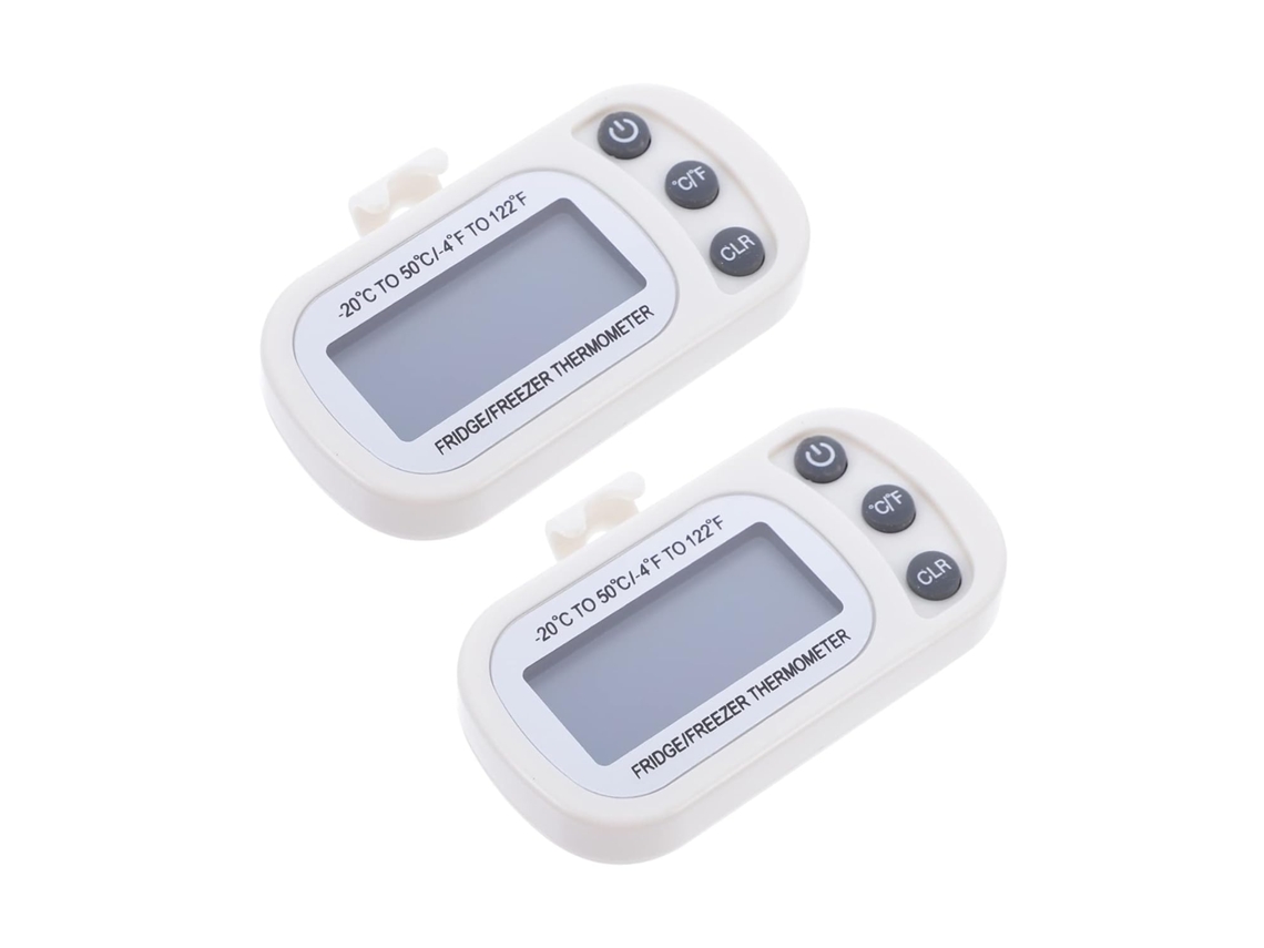 Termômetro Para Geladeira Cabilock, À Prova D Água, Pacote Com 6 Unidades, Com Base Magnética E Visor Lcd Para Medição