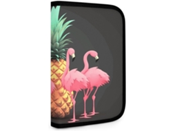 Bolsa Dobrável Para Ferramentas Com Estampa De Abacaxi E Flamingo, Pequena Bolsa De Armazenamento, Organizadora De