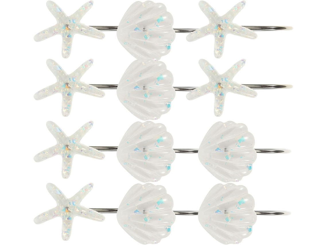 Ganchos Decorativos, Suporte Prático Para Cortina De Chuveiro Em