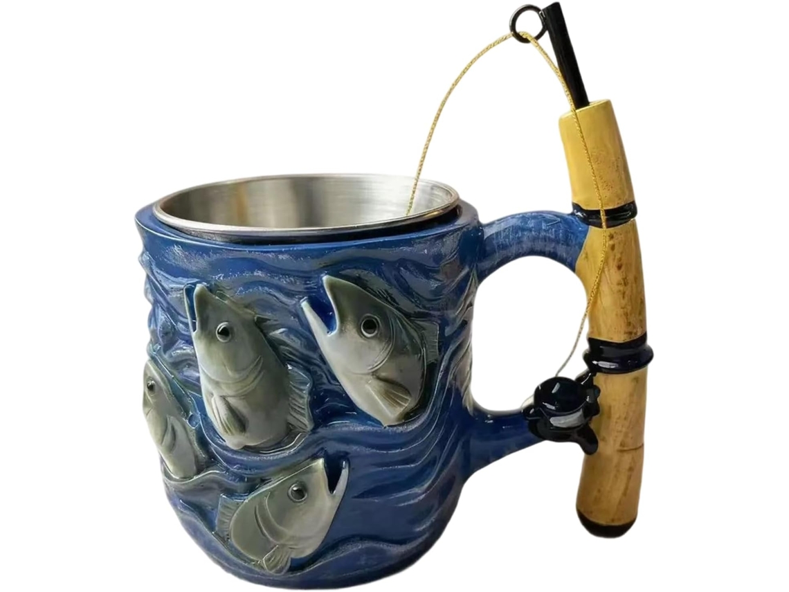 Caneca De Café Bissn Com Tema De Pesca