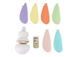 Laxiscreed Ventilador De Teto Pequeno Com Luz, Controle Remoto E Temporizador, Compatível E26/e27
