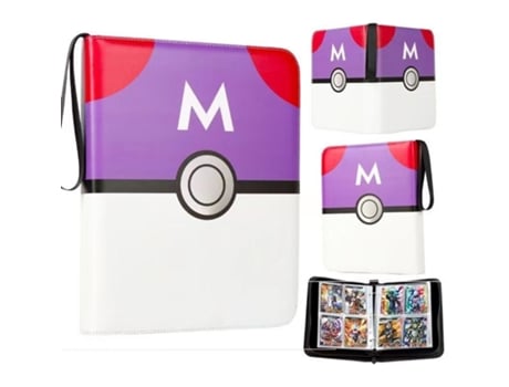 Álbum Pokémon Tcg V Reel Em Couro Pu Com Zíper | 400 Cartas | Hlx 08