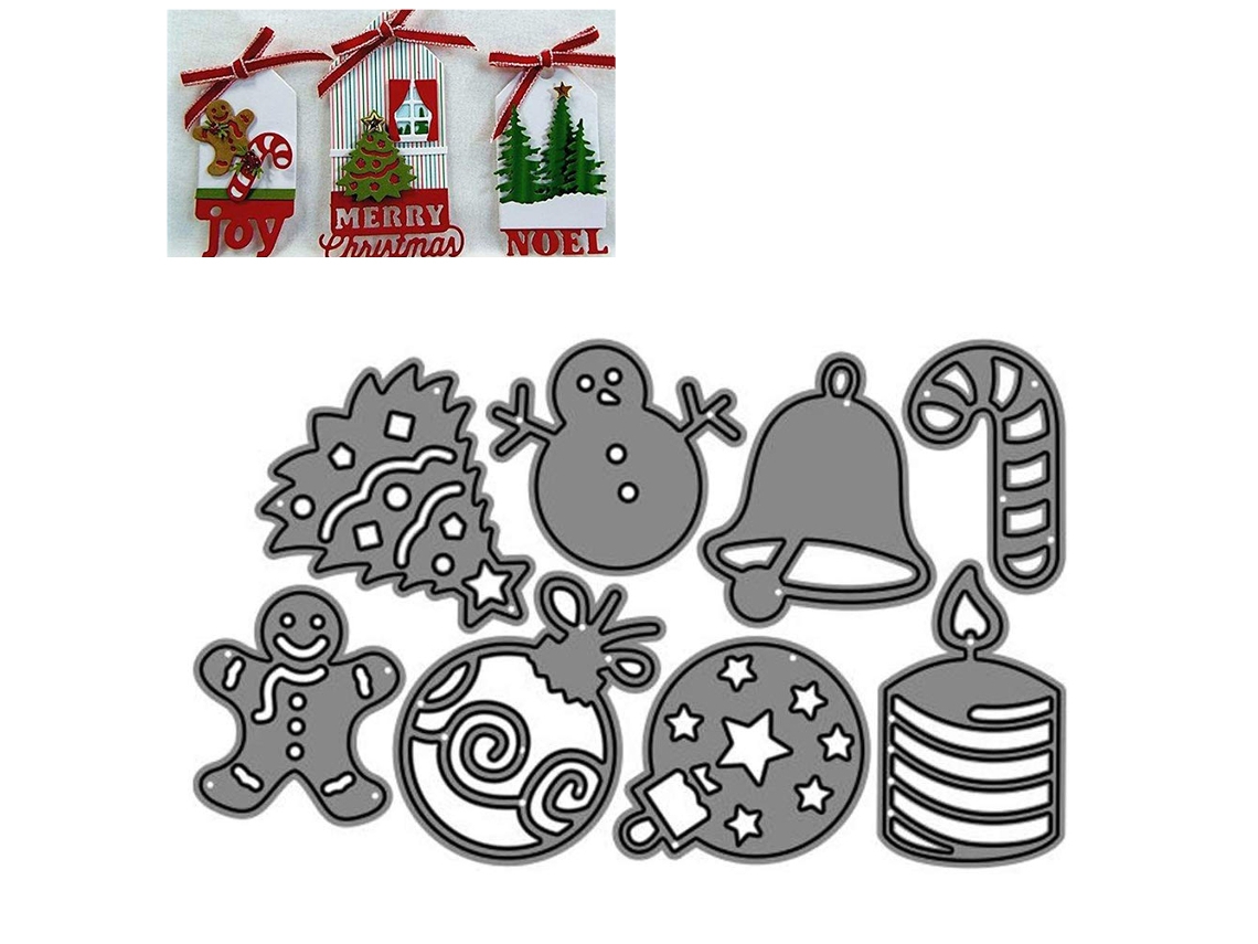 Matrizes de Corte de Aço Carbono Natal para Scrapbooking e Cartões | S/MARCA