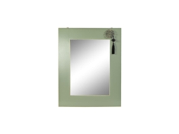 Espelho de parede DKD Home Decor Abeto Natural Vermelho Metal Verde Oriental Madeira MDF (70 x 2 x 90 cm)