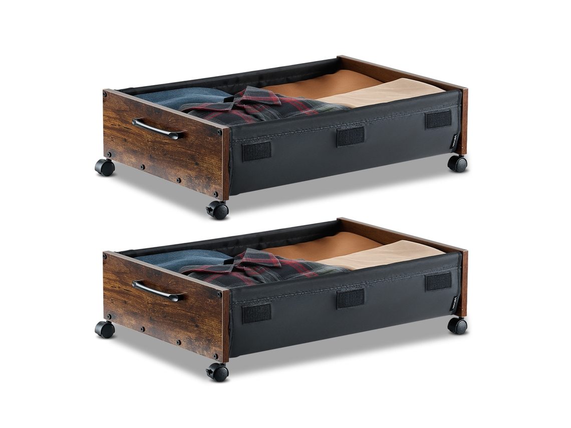 Organizador de cama Vevor com 4 rodas 650 x 460 x 180 mm, pacote com 2
