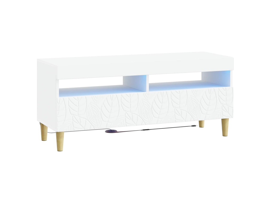 Vidaxl Gabinete De Tv Led Branco Derivados De Madeira